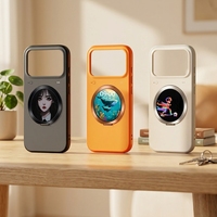 Coque de téléphone magnétique antichoc avec grand écran de 1,52 pouce, personnalisable avec photos, support intégré, pour iPhone 17 Pro Max