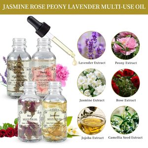 30ml Rose Jasmine Pfingstrose Lavendel Mehrzweck-Körper öl Bio-Rose Ätherische Öle für Gesicht Körper Nägel Pflege & Massage - Product Image 3