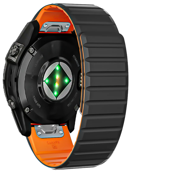 Magnetic Silicone Strap for Garmin Fenix 7/7X/6/6X Pro/5X/5 Pro Quick Fit 22/26mm Luxury Bracelet for Gen 2/Enduro 2/Descent Mk1