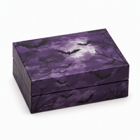 Boîte à chocolat personnalisée pour Halloween, boîte cadeau en papier rigide avec motif de chauve-souris, emballage de luxe pour bonbons en gros, OEM ODM, écologique