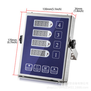 Four Channel Digital Countdown <b>Timer</b> 120 Min 304 Stainless Steel Touch Control Kitchen Reminder Blue HK-04 - Product Image 2