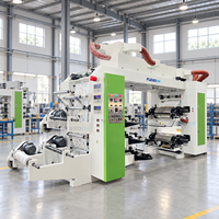 Machine d'impression flexographique 4 couleurs de type empilable pour emballages flexibles de biens de consommation au détail et sacs de courses en film plastique