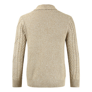 Moda Casual de talla grande de gran tamaño de punto con cuello en V suelto grueso suéter chaqueta cárdigan suéter de los hombres - Product Image 5