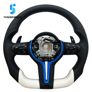 Volante Deportivo de Cuero Personalizado para Modelos <span class=keywords><strong>BMW</strong></span> F30 E92 F20 F10 F36 E91 E87 E90 E82 F25 E53 E92 F01 F32 F33, 3 Palancas - Product Image 2