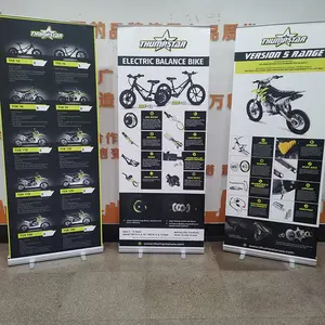 High Quality Retractable Banner With Custom Logo Print Aluminum Stand Scrolling Roll Up Banner Display