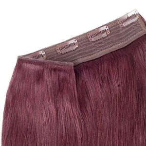 Meilleure vente Extensions de cheveux 100% humains, vraies, naturelles, Remy, une seule pièce, à clipser, lisses, ondulées, double épaisseur - Product Image 3