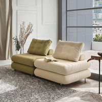 Rechteckiges Stoff-Schwamm-Sofabett Modernes Modulares Design Abnehmbares Einzelsitzkissen Komprimierbar Wohnzimmer