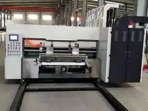 Mini tipo ZYKM 650*1700 scatola di cartone che fa macchina/stampa multicolore di flexo che scanala la macchina tagliante d'impilamento