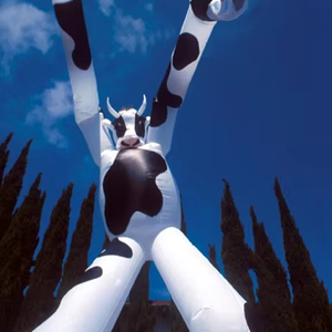 Надувной мультфильм корова мультфильм воздушный танцор для наружного мероприятия - Product Image 1