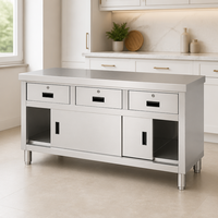 Armoire de rangement en acier inoxydable finition mate brossée avec capacité de charge de 1000 kg/m pour le stockage en cuisine commerciale