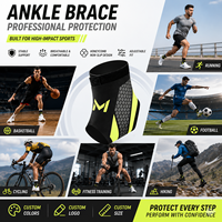 Attelle de cheville réglable légère et respirante avec compression pour la course, le basketball, le fitness et les sports