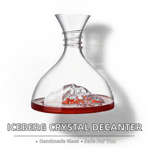 Bulk 1800ML Custom Classic Transparent Iceberg Design Lead Free Home Creative Crystal <b>Glass</b> Wine Decanter Bottle - Product Image 2