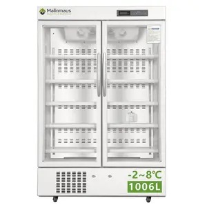 1006L 2 To 8 Degree Medical Lab Pharmaceutical Fridge Pharmacy Vaccine Side By Side Refrigerator