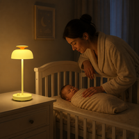 Veilleuse LED à intensité variable avec machine à bruit blanc, 10 sons apaisants, rechargeable USB-C, lampe d'aide au sommeil pour chambre d'enfant