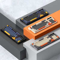 Teclado TWOLF T13 Negro Azul con Cable, Retroiluminación RGB Tricolor, Teclado para Juegos y Oficina, Periférico de Computadora para Windows