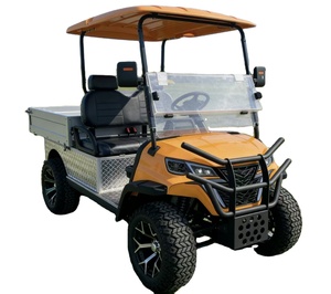 Chariot de golf électrique tout-terrain avec caisse de chargement en acier et 5-6 sièges - Product Image 4
