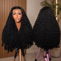Perruques en cheveux vierges en gros, bouclées profondes, avec dentelle HD 13x6, perruques frontales en dentelle 13x4 à ondulations profondes, perruques en cheveux humains bouclés effet mouillé pour femmes noires