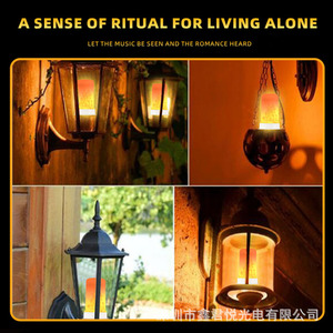 Vela LED sin Llama, Cilíndrica, Funciona con Batería, Efecto de Llama Móvil, Decoración para el Hogar, Lámpara de Pilar - Product Image 5