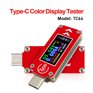 RD TC64 - Voltímetro y Amperímetro USB Tipo-C con Pantalla LCD a Color, Medidor de Voltaje y Corriente, Multímetro, Probador de Baterías y Cargadores USB PD - Product Image 1