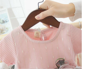 Vestidos de Niña Estilo Dulce Coreano, Moda Casual, Encaje Elegante, Vestido Sólido con Flores para Bebés y Niñas - Product Image 4