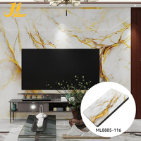 Plaque de marbre PVC avec revêtement UV haute brillance - Panneau mural imperméable pour la décoration intérieure et les meubles