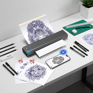 Stampante Termica Portatile Formato A4, Copiatrice per Stencil di Tatuaggi Temporanei Senza Inchiostro, Stampa a Colori - Product Image 3