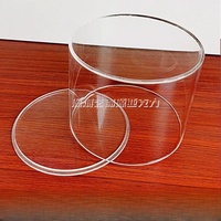 Maß gefertigter klarer Acryl rohr zylinder Transparenter Acryl zylinder mit unterer runder Kunststoff box