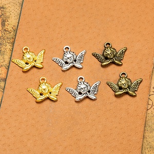 Ciondolo a forma di angelo multicolore in lega di zinco per fai da te: collane, bracciali, orecchini, portachiavi e forniture per la creazione di gioielli artigianali - Product Image 3