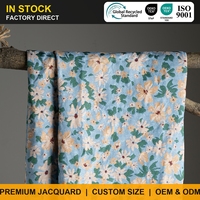 Tela Jacquard al por Mayor para Decoración del Hogar, Poliéster con Estampado Personalizado para Cortinas y Cojines, MOQ Bajo