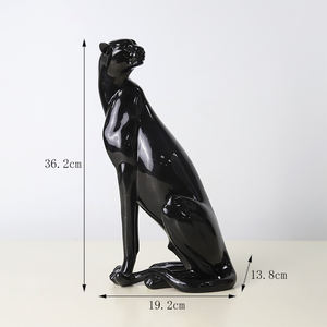 Redeco-Animal de poliresina dorado para decoración del hogar, nuevo diseño, creativo, leopardo - Product Image 3