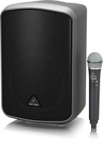 Behringers MPA200BT Speaker PA Portabel 200 Watt untuk Konferensi dengan Kabel Ekstensi, Baterai, dan Mikrofon Nirkabel