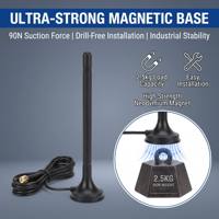 Antenne magnétique à gain élevé 690-2700 MHz 4G LTE GSM avec câble RG174 de 3 m et connecteur SMA mâle pour routeur industriel et passerelle IoT