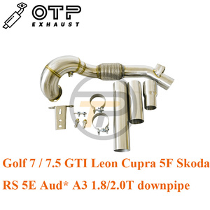 Tuyau d'échappement OTP pour <span class=keywords><strong>Golf</strong></span> <span class=keywords><strong>7</strong></span> / <span class=keywords><strong>7</strong></span>.5 <span class=keywords><strong>GTI</strong></span> Leon Cupra 5F Skoda RS 5E Aud * A3 1.8/2.0T SUS304 tuyau de descente en acier inoxydable - Product Image 2