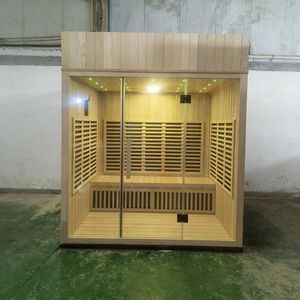Sauna di Lusso per Interni 2-3 Persone in Legno di Hemlock <span class=keywords><strong>con</strong></span> Controllo WiFi, Sauna a Infrarossi per Uso Domestico, <span class=keywords><strong>Hammam</strong></span> Esterno, <span class=keywords><strong>Spa</strong></span> Domestica - Product Image 4
