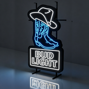 Custom Illuminated 3d Led Neon Wine logo Business <b>Indoor</b> <b>bar</b> Store Advertising Sign Metal Frame Led Neon Sign - Product Image 2