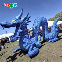 Dragon d'or gonflable personnalisé Sayok Dragon chinois vert gonflable géant pour la publicité