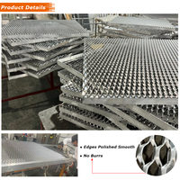 Panneaux de plafond suspendus en maille de fil d'aluminium expansé, perforés, tissés, ignifuges et acoustiques, pour usage extérieur