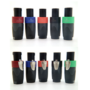 Conector de altavoz Jinsanhu, enchufe de cobre puro de 6mm y 4 pines para equipos de escenario de audio - Product Image 1