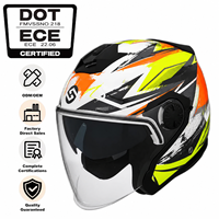 Casque de moto confortable en coque ABS certifié DOT 3C, optimisé pour les longues distances