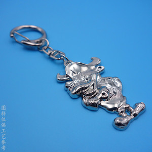 Custom Die Cast 3D Metal <b>Anime</b> <b>Keychain</b> Zinc Alloy Bright Nickel 55x23mm For Business Gifts Advertising Promotional Use - Product Image 4