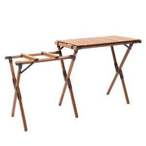 Table pliante d'extérieur en bois massif, convertible et portable, pour cuisine, salle à manger, camping, pique-nique, mobilier d'extérieur, salle de sport, voiture, excursions en autonomie - Product Image 1
