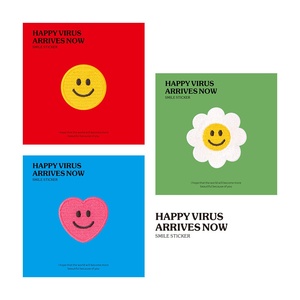 Disponibili Toppe Ricamate Autoadesive con Sorriso Felice e Cuore |   Graziosi Toppe Decorative a Forma di Sorriso per Borse e Abbigliamento Fai-da-Te - Product Image 6