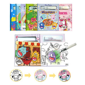 หนังสือระบายสีเส้นขยุกขยิกสำหรับเด็กหนังสือน้ำมหัศจรรย์สำหรับวาดภาพเพื่อการศึกษารักษ์โลก - Product Image 2