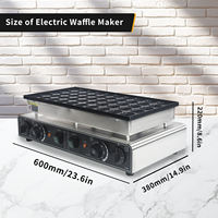 Machine à Poffertjes et Pancakes Électrique Professionnelle 1800W Antiadhésive 220V 50 Trous