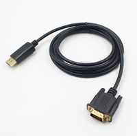 Cable Adaptador DP a DVI de 1.8m, 1080P, Chapado en Oro, PVC, Plug-and-Play, Económico, para Monitor y Cine en Casa, para Convertidor DVI