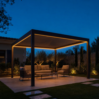 Pergola rétractable imperméable Jiake avec toit à lames motorisées en aluminium pour patio arrière, CE SGS OEM Vente en gros Usine