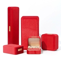 Coffret à bijoux de luxe en velours bleu sarcelle pour bagues, colliers et bracelets – Solution de rangement professionnelle pour l'identité de marque