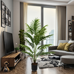 Oh Arts Fabricante Venta directa Moda Interior Árboles artificiales Hawaii Palmera 120 cm en Black Pot Green para Home Hotel - Product Image 1