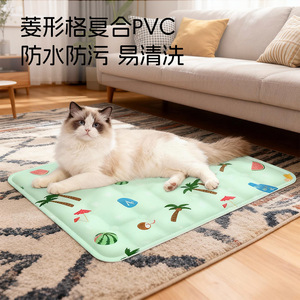 Alfombra refrescante para mascotas, rectangular, de PVC, impermeable, fácil de lavar, para uso en verano para perros - Product Image 3