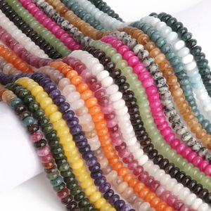 Wholesale 5 X 8mm Natural <strong>Stone</strong> Gemstone Flat Amethyst Rose Quartz Lapis Lazuli Citrine Loose <strong>Jade</strong> Beads DIY for Jewelry Making - Product Image 1